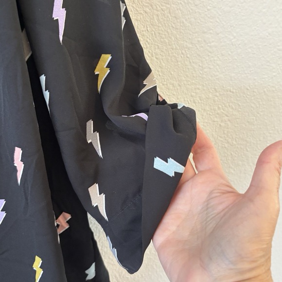 Torrid Harper Boho‎ Georgette Lightening Bolt Tunic Top Size 3/3X Career Office - Picture 5 of 10